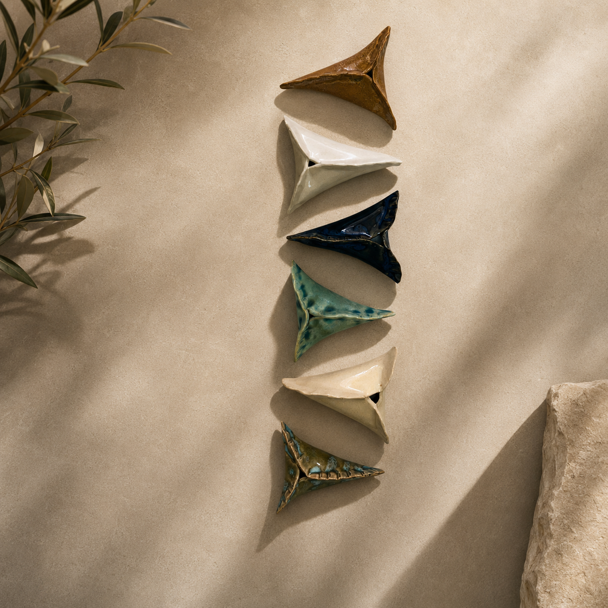Set of 6 Ceramic Fatayers