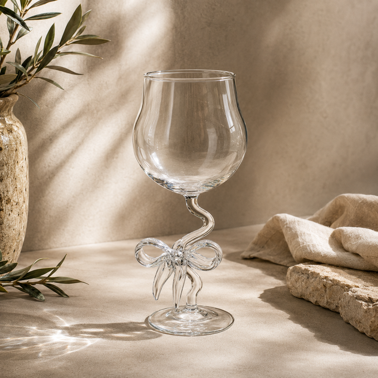 Blown Glass with a ribbon