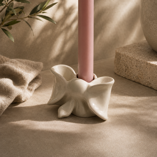 Le Ruban Mini Ceramic Candle Holder
